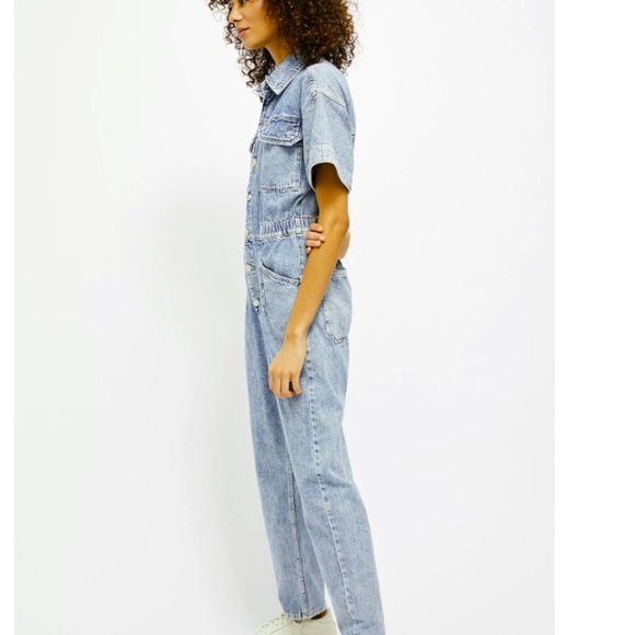 Free People Marci Jean Coverall Jumpsuit - Picture 3 of 4